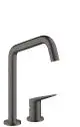 AXOR-HG-AXOR-Citterio-M-2-Loch-Einhebel-Kuechenmischer-240-mit-Schwenkauslauf-Brushed-Black-Chrome-34820340 gallery number 1